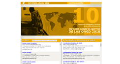 Desktop Screenshot of informe2010.coordinadoraongd.org