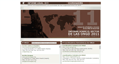 Desktop Screenshot of informe2011.coordinadoraongd.org